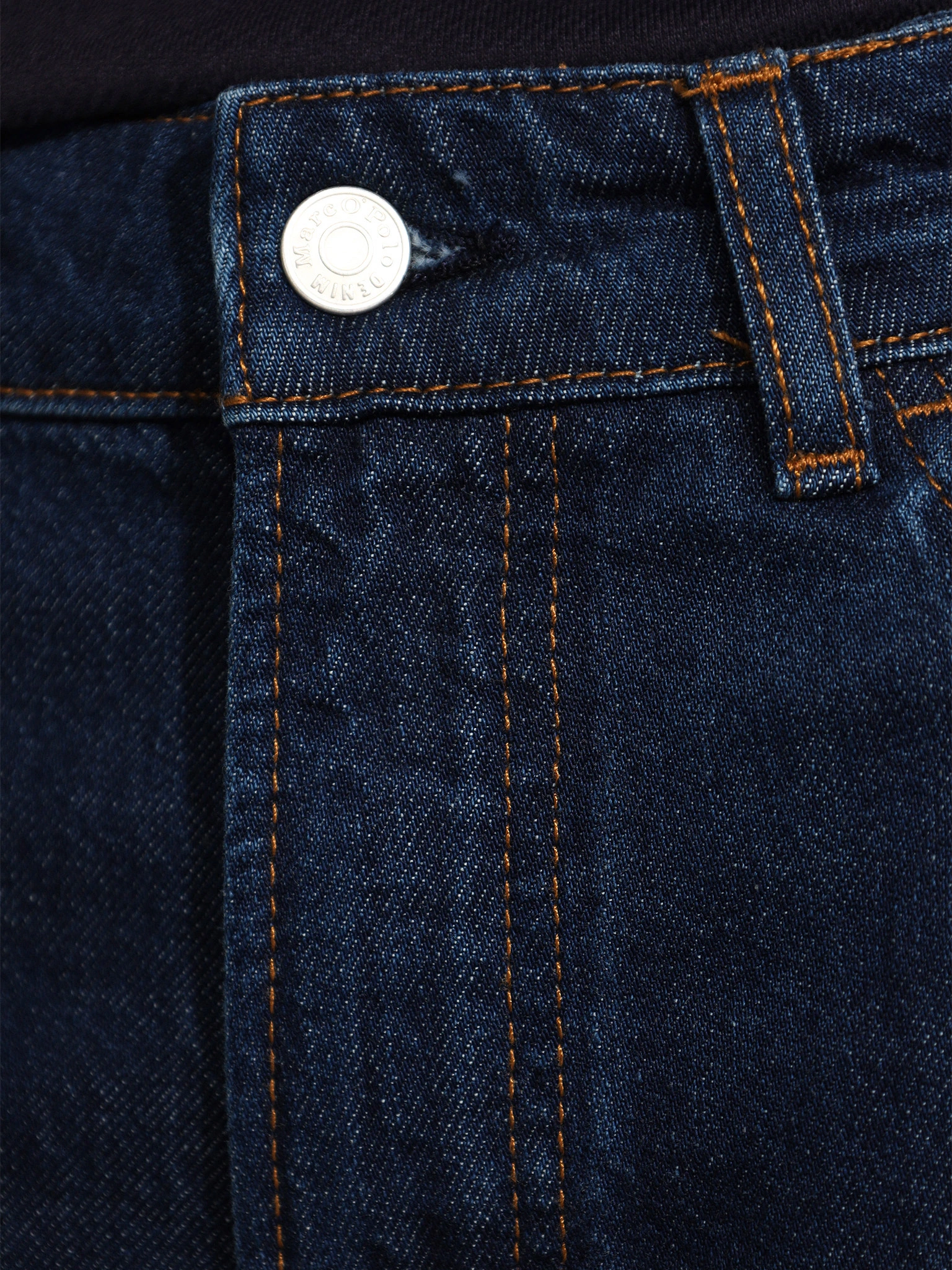 Джинсы широкие темно-синего цвета из хлопка 